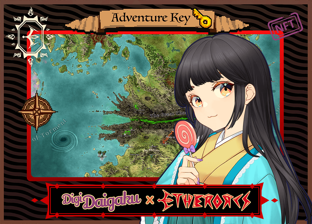 DigiDaigaku #1872 - Kira | EtherOrcs Adventure Key (DigiDaigaku Genesis)