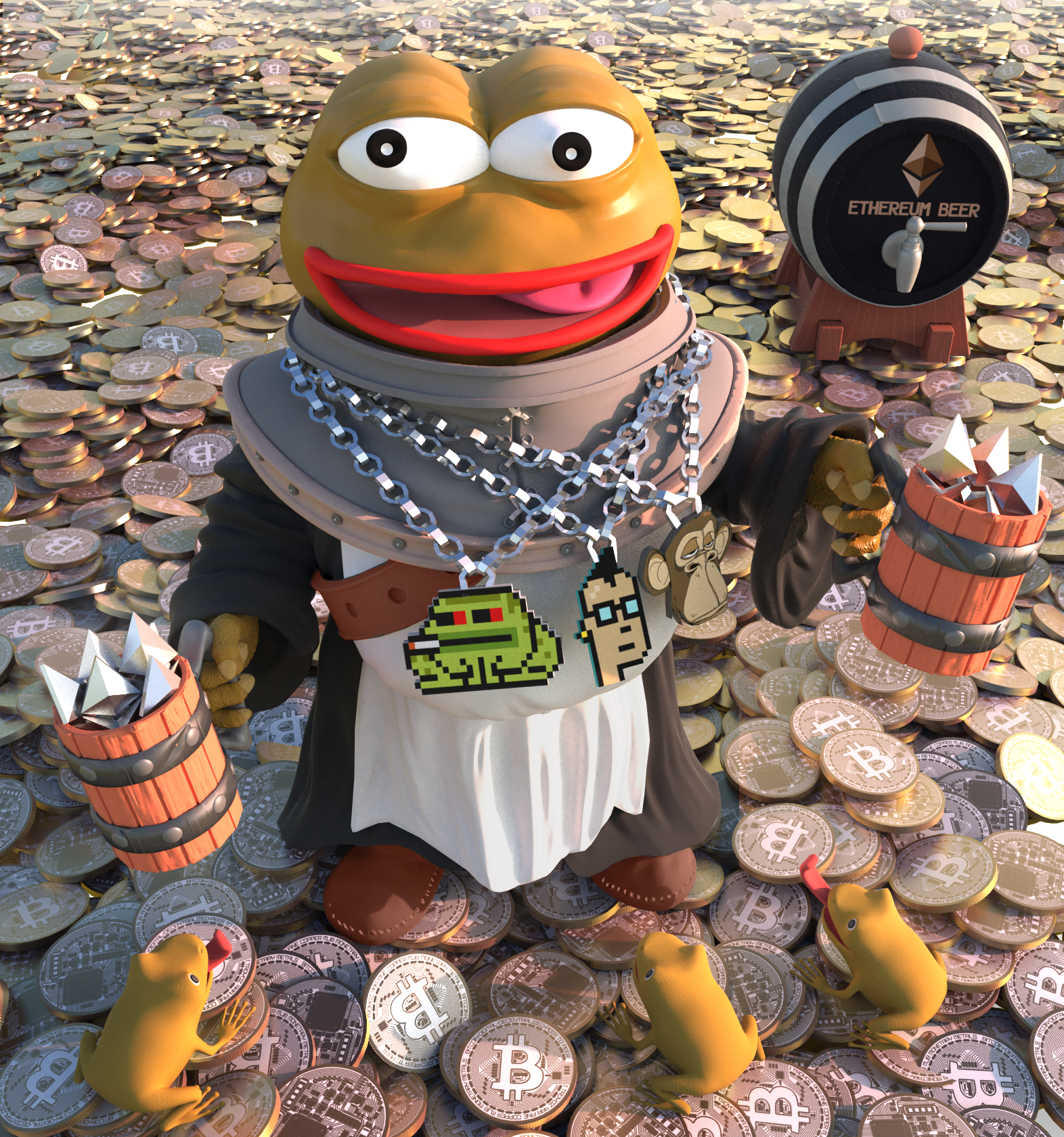 Rare Pepe Drunk Ethereum