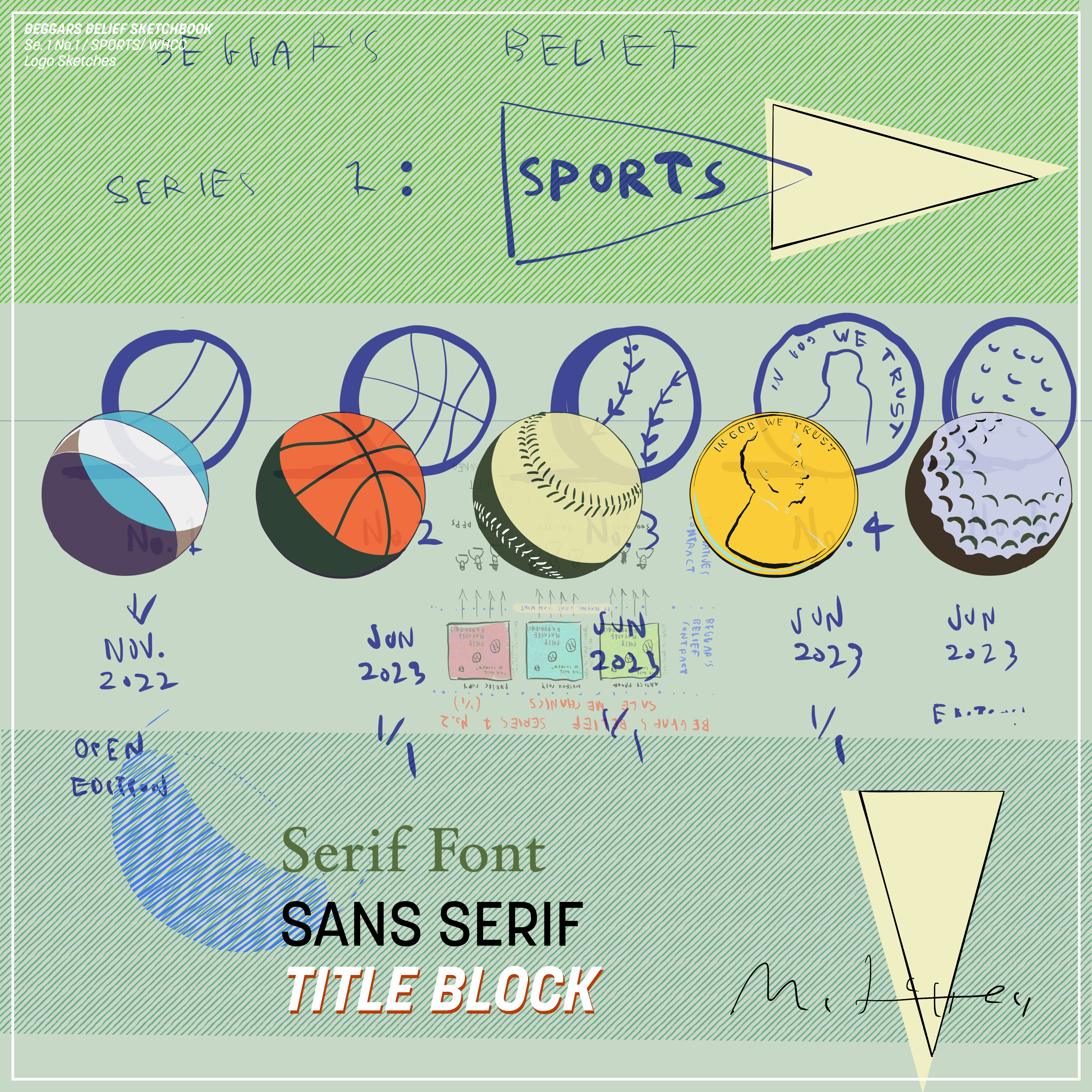 Beggars Belief Logo Sketches