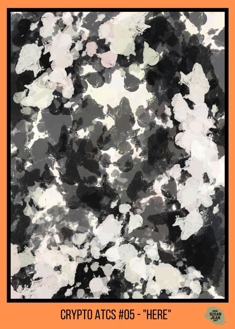 #05 - "Here" - Crypto ATCs Series - Artist Trading Card (ATC) - 2.5"x3.5" - Limited Series of 777 1/