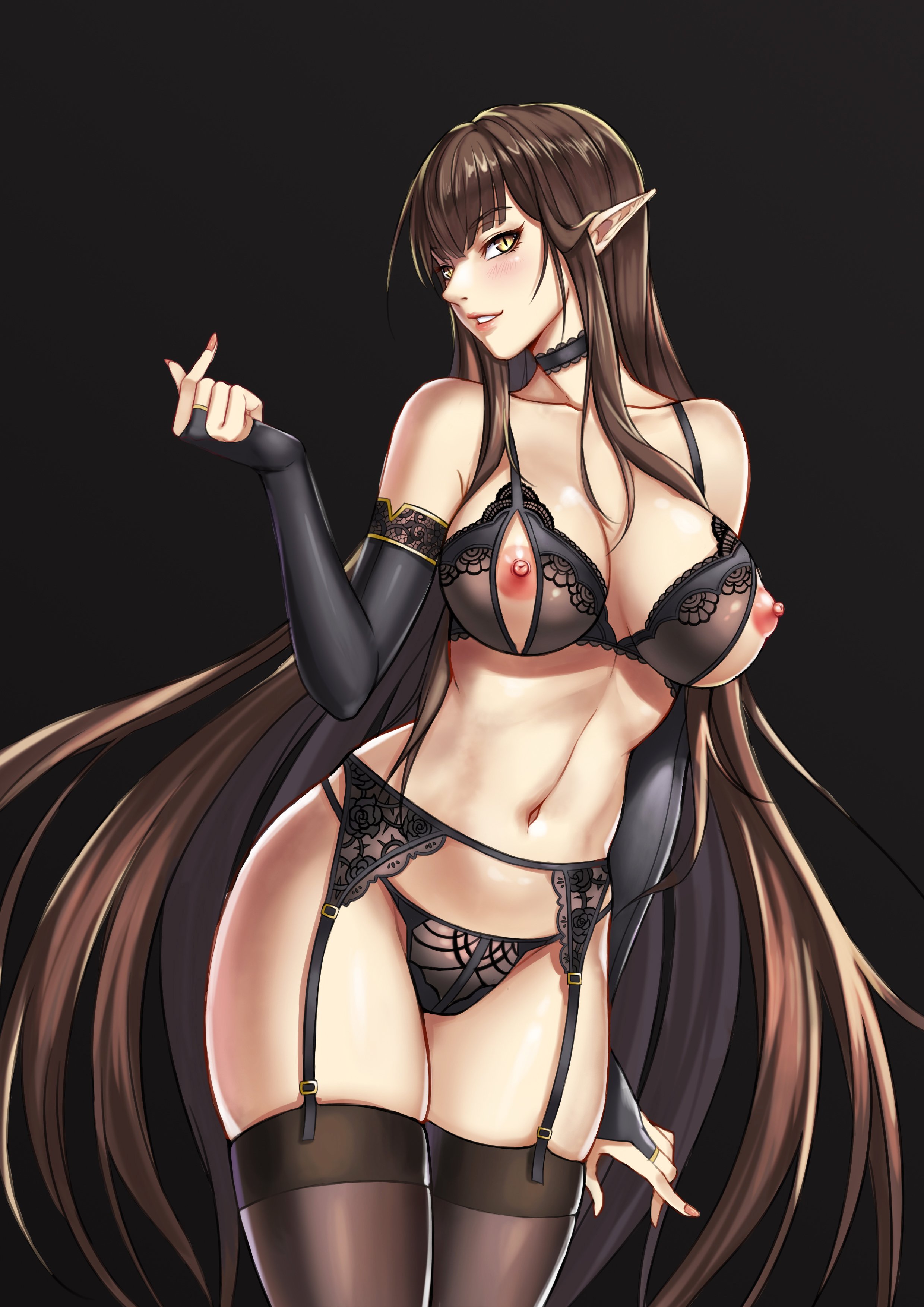 Hentai Elf in Lingerie - Original 