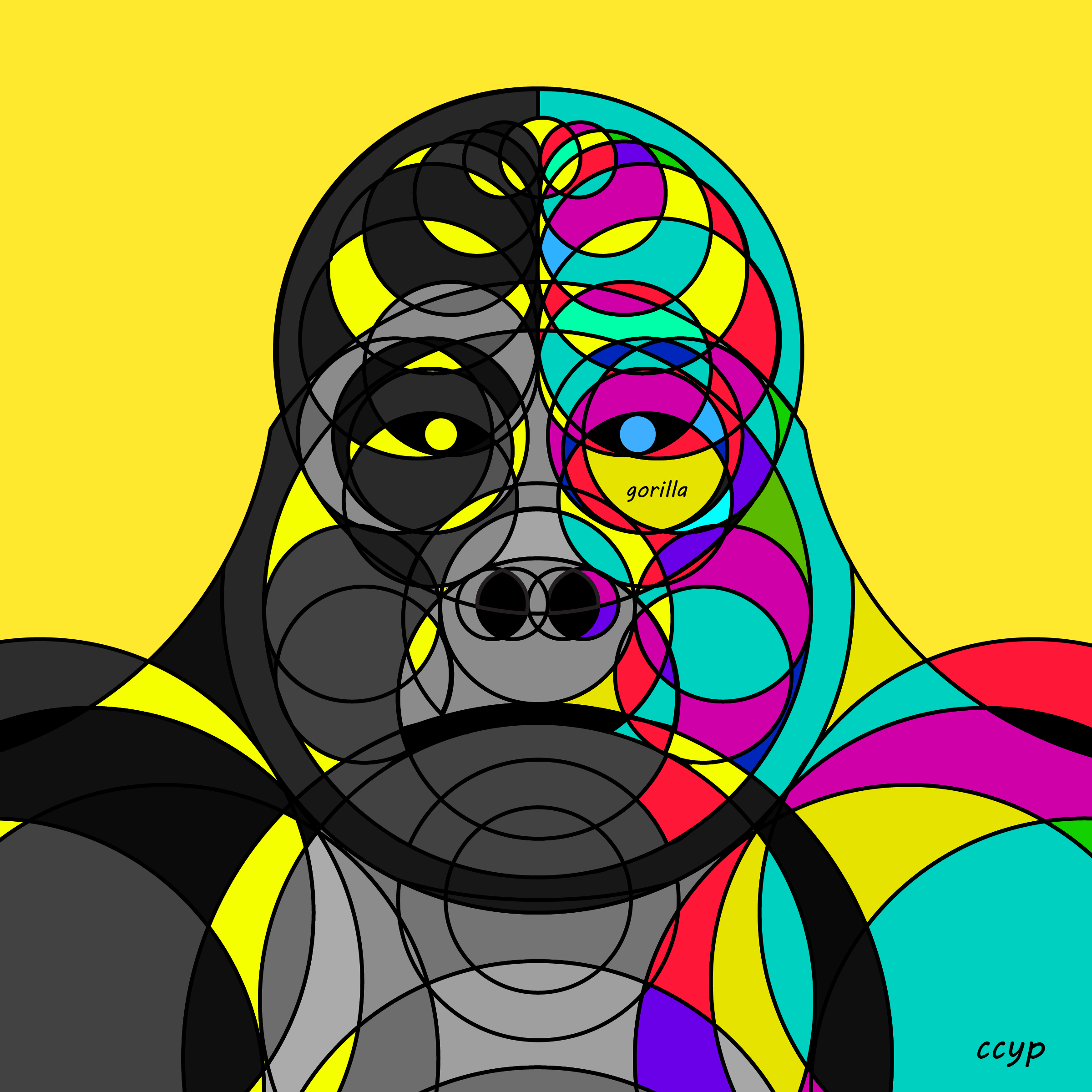 Animal Circle Illustration #018 (color)