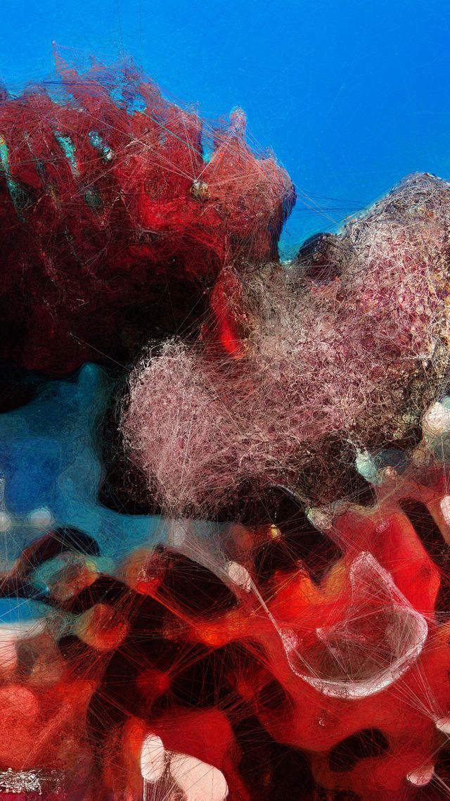 Machine Hallucinations - Coral - Generative AI Data Painting E #14