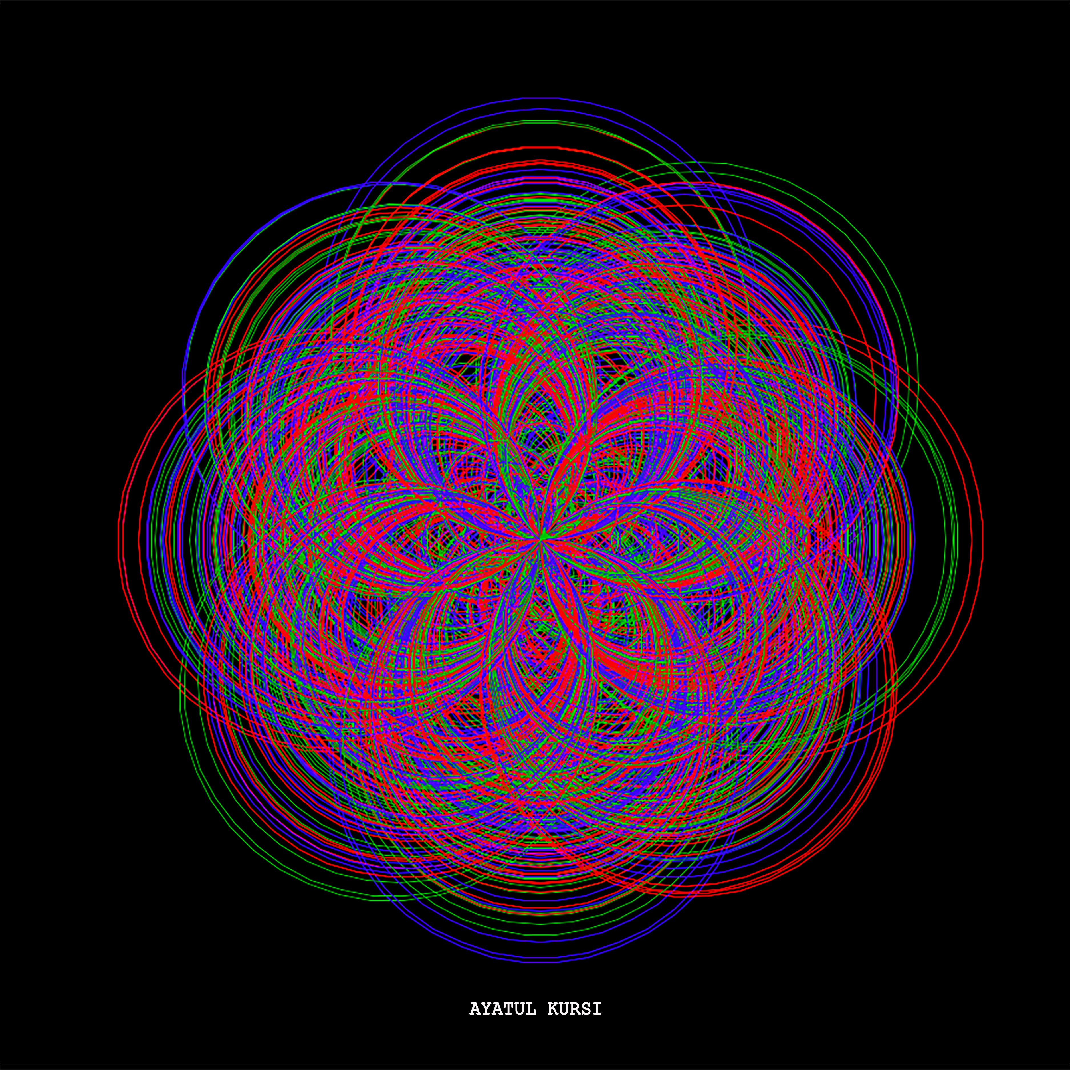 Generated Image From Sound #1: Ayatul Kursi