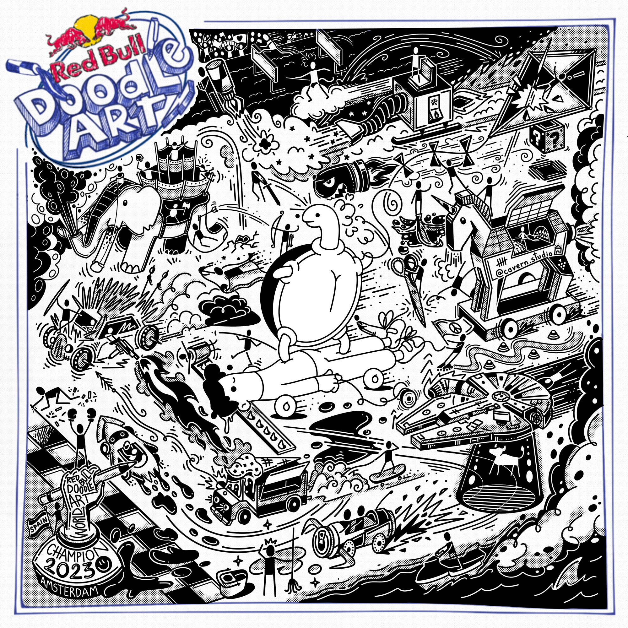 Red Bull Doodle Art Collection mentored by Burnt Toast #6518/12935