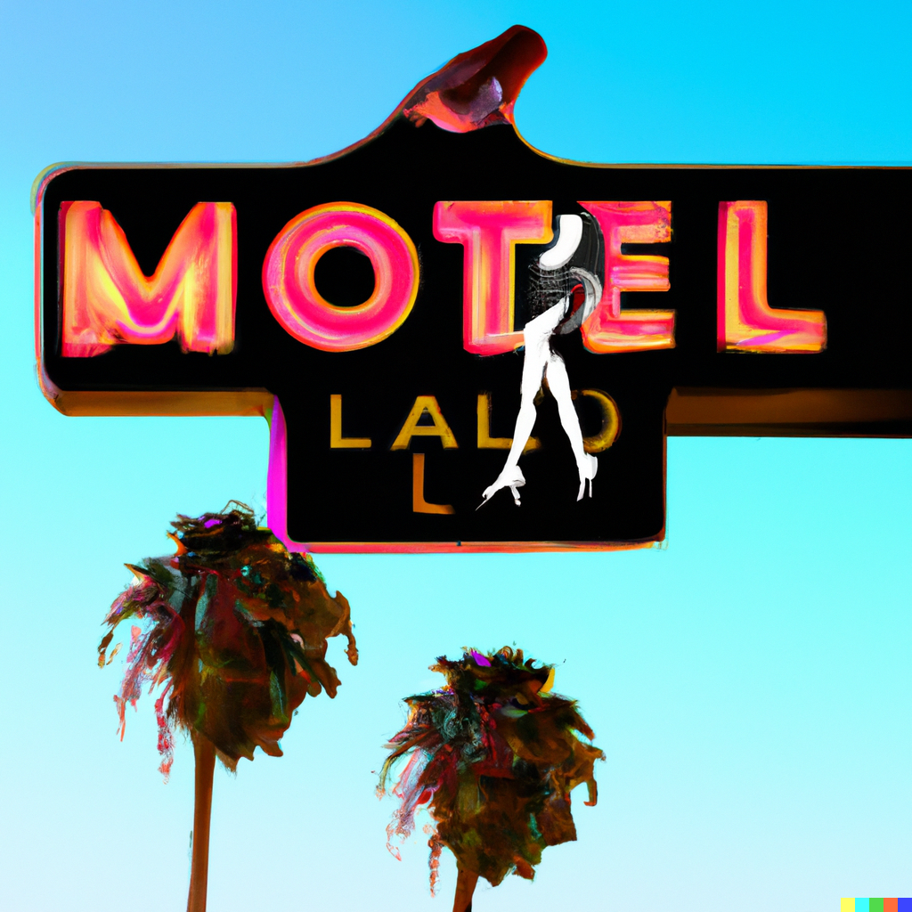 MISS AL SIMPSON X DALL-E 2 - LOST MOTEL 57 — Miss AL Simpson, Scottish cryptoartist