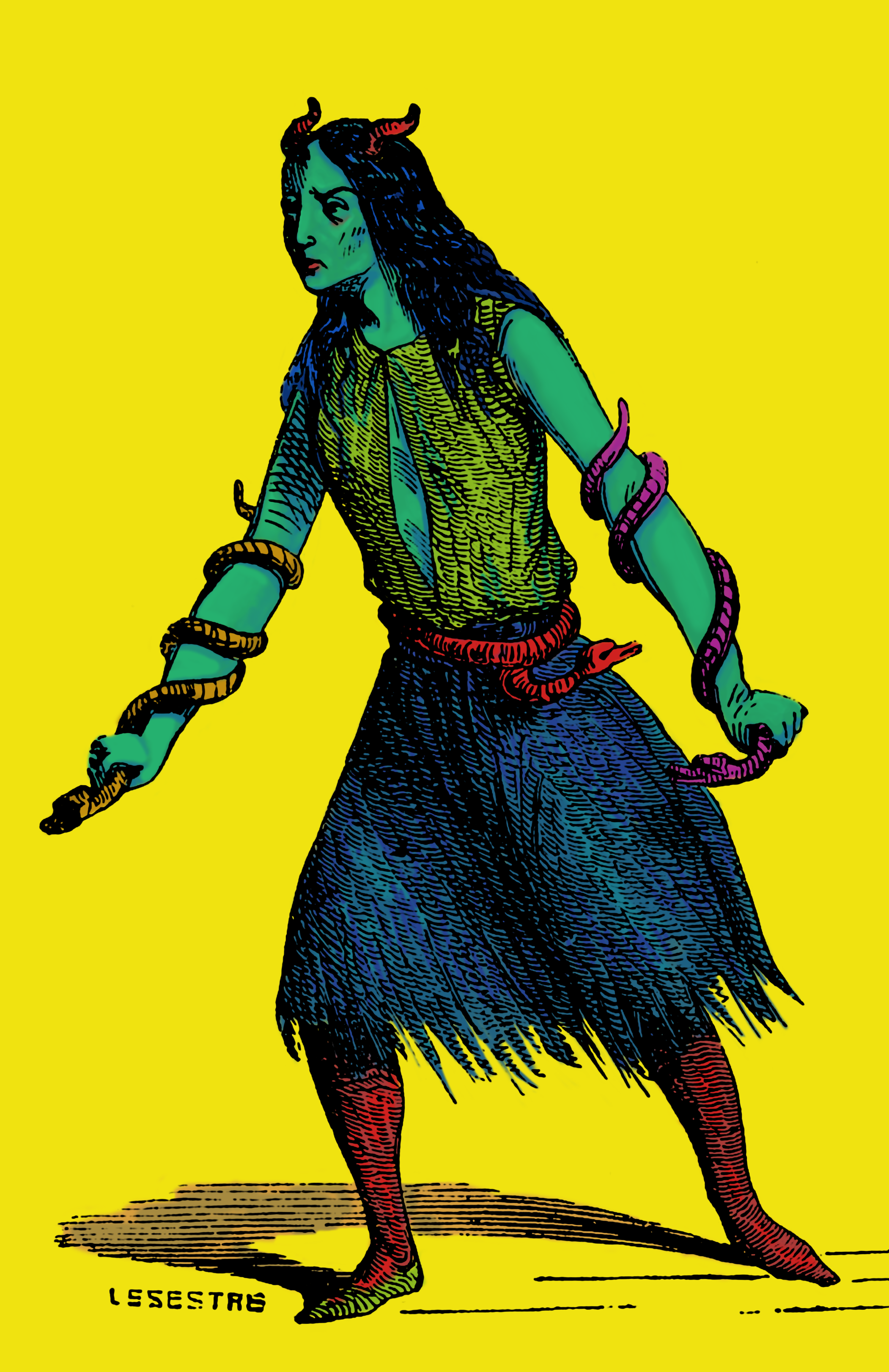 Inferno in colours: Cattéri the demon, from Collin de Plancy's Dictionnaire Infernal