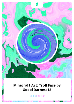 Minecraft Art: Troll Face by GodofDarness18