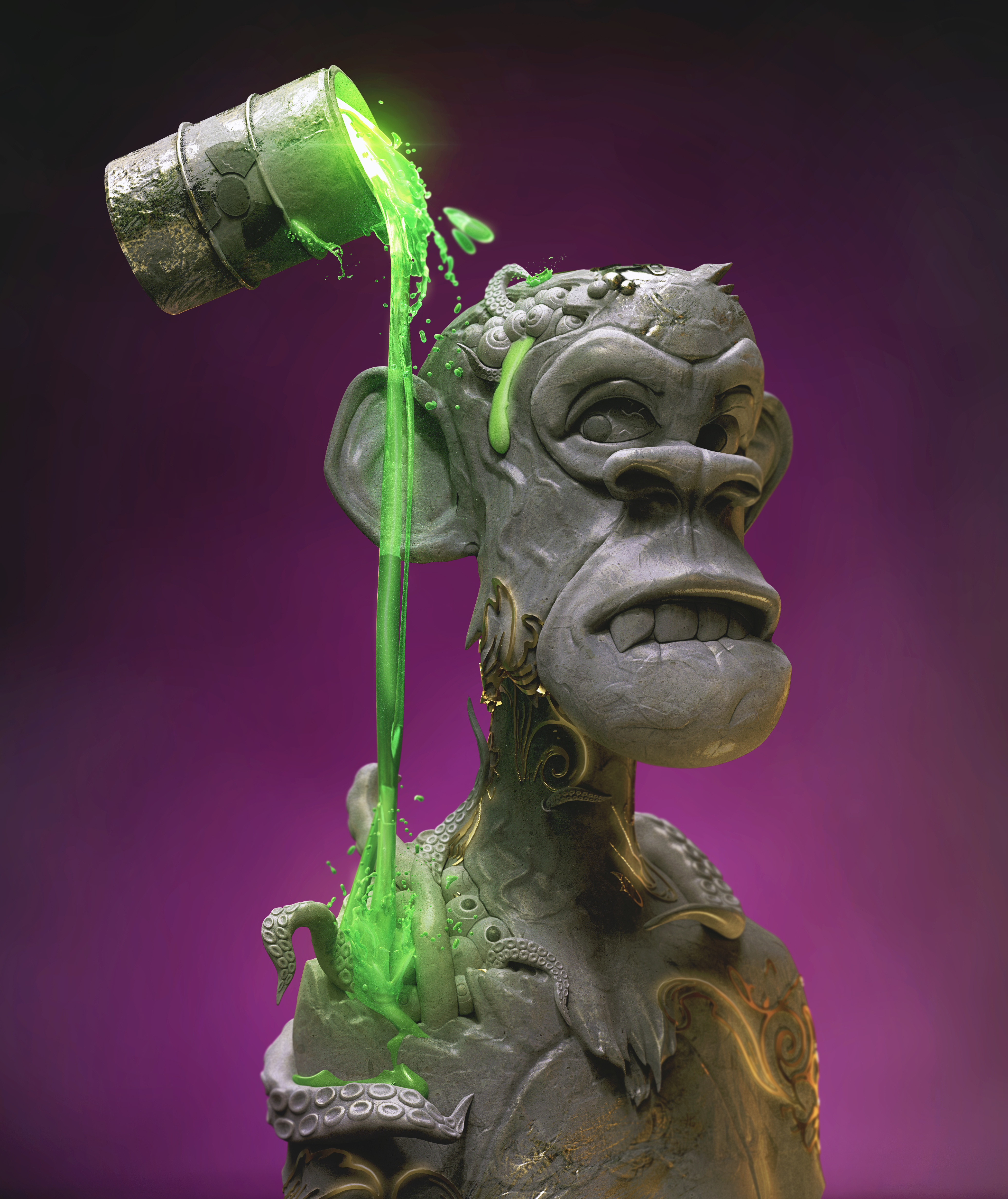 Sculpted Bored Ape #73
