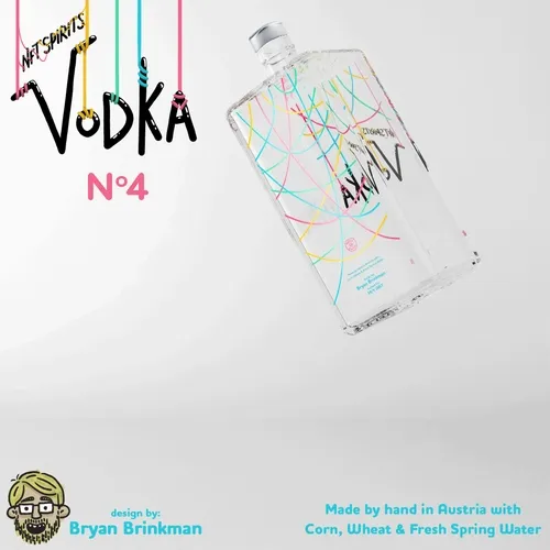NFT SPIRITS Number 4 - Vodka | Design by Bryan Brinkman | NFT + Real Bottle
