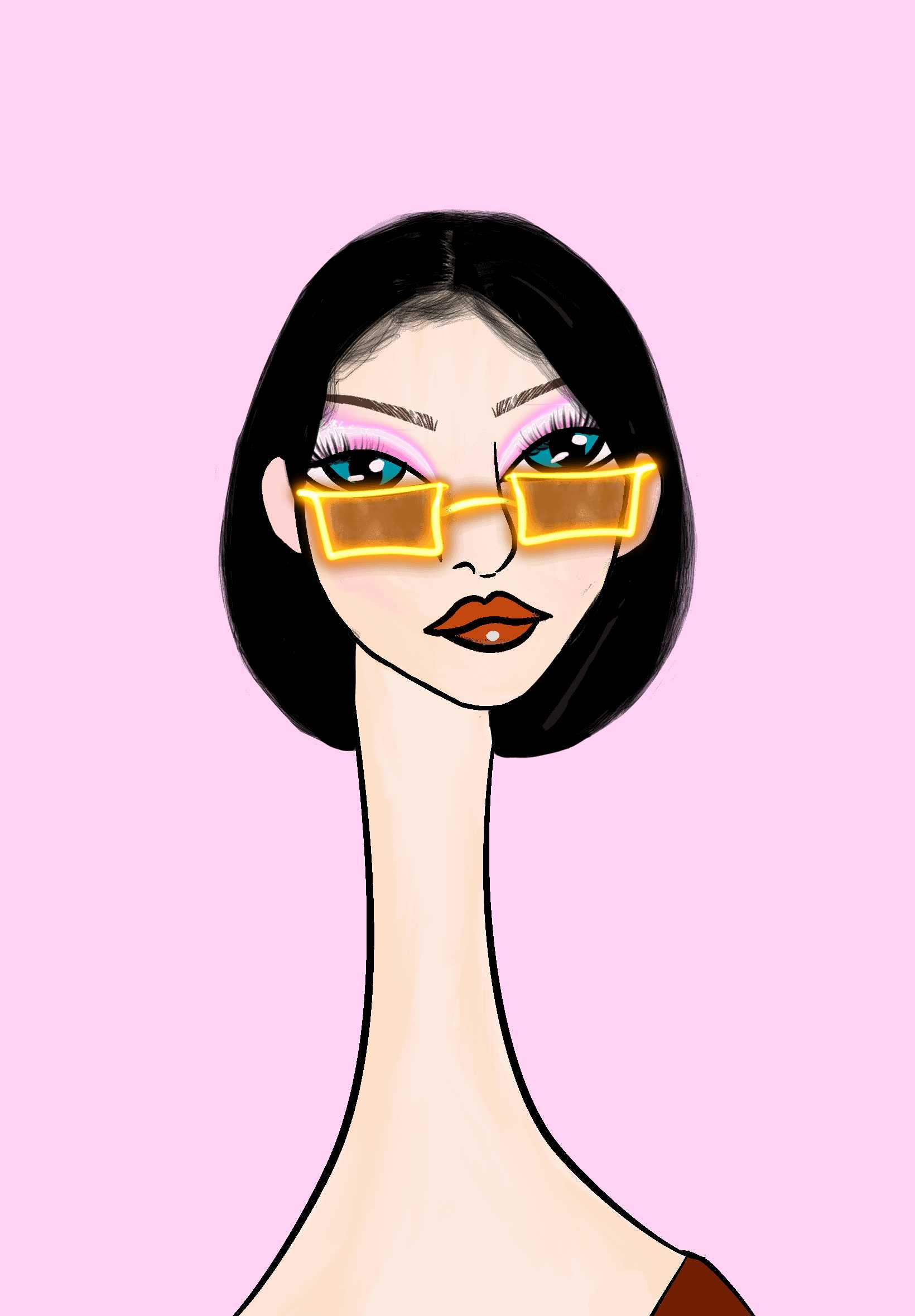 Long Neckie Lady #2055