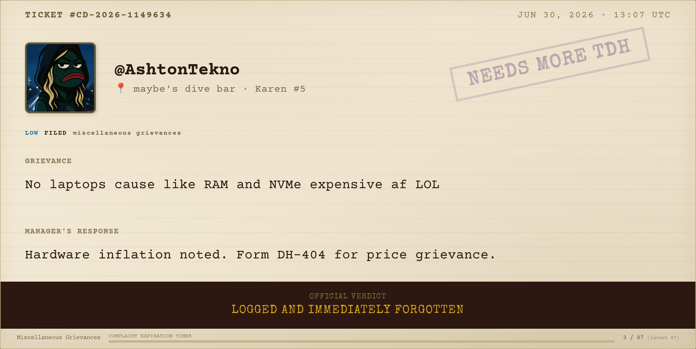 Complaint #068