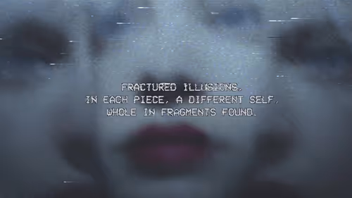 FRACTURED ILLUSIONS, IN EACH PIECE, A DIFFERENT SELF, WHOLE IN FRAGMENTS FOUND.