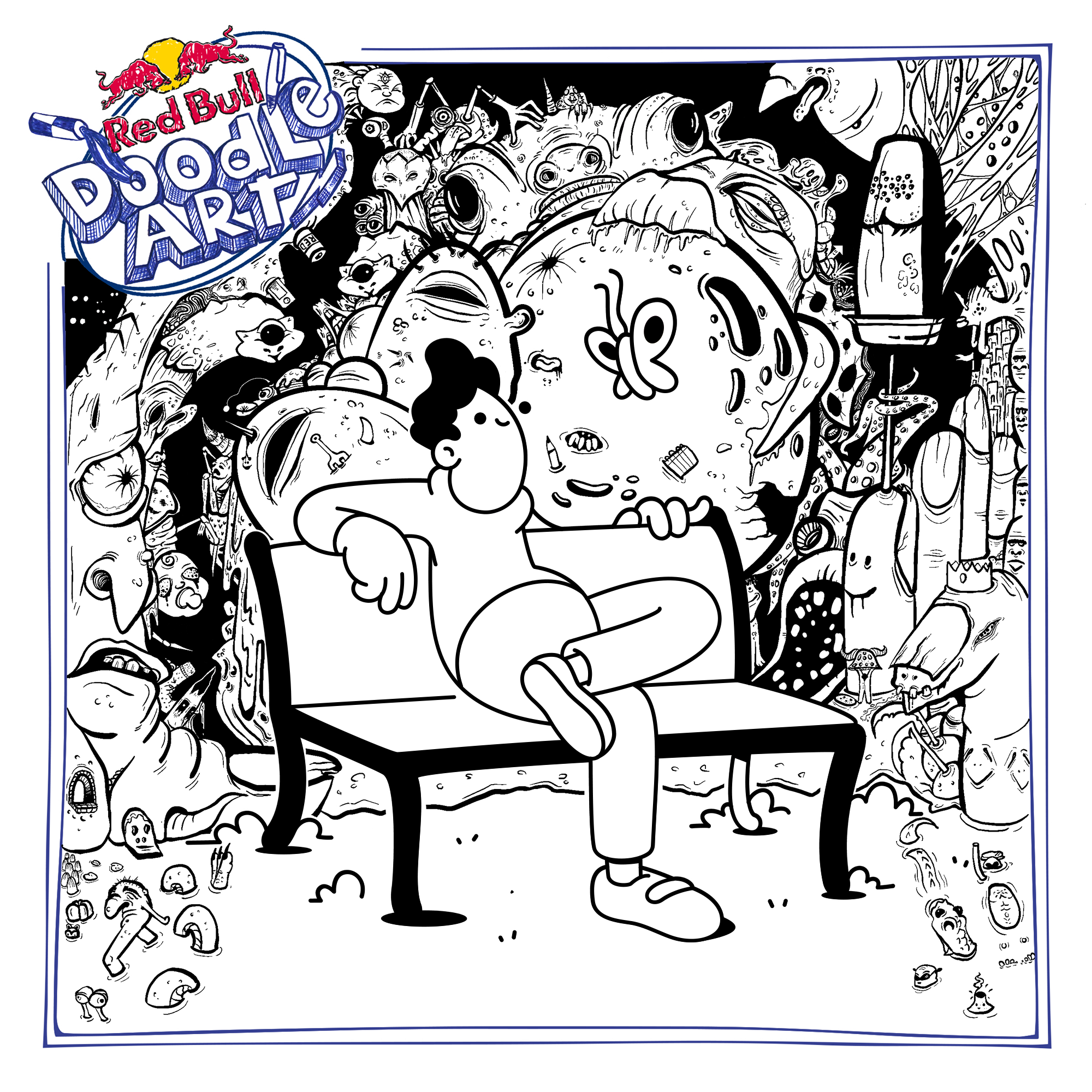 Red Bull Doodle Art Collection mentored by Burnt Toast #11835/12935