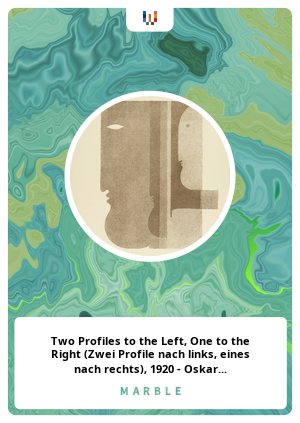 Two Profiles to the Left, One to the Right (Zwei Profile nach links, eines nach rechts), 1920 - Oskar Schlemmer - WikiArt.org