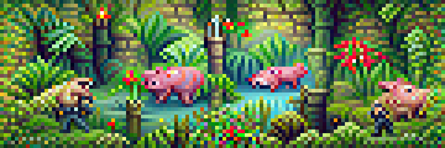 #520 The pigs are hunting in the djungle