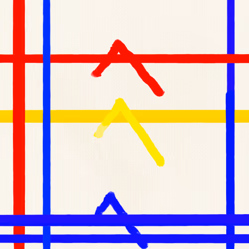 Mondrian Checks (Upside Down) #22/45