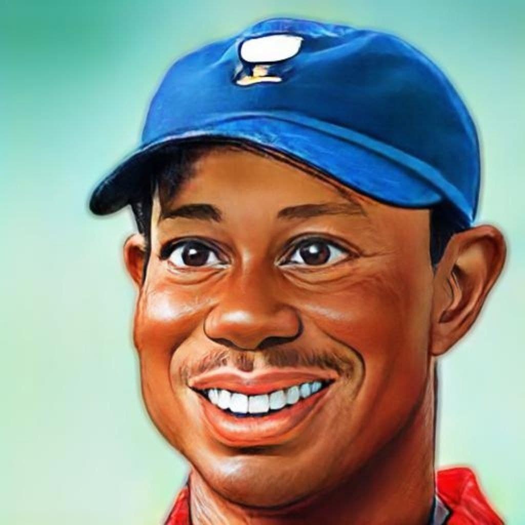 Caricature Tiger Woods