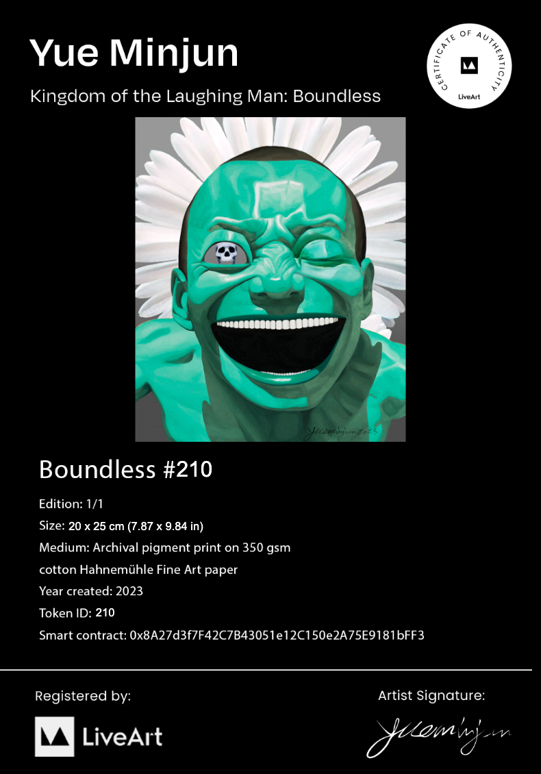 Certificate of Authenticity for Boundless NFT 210