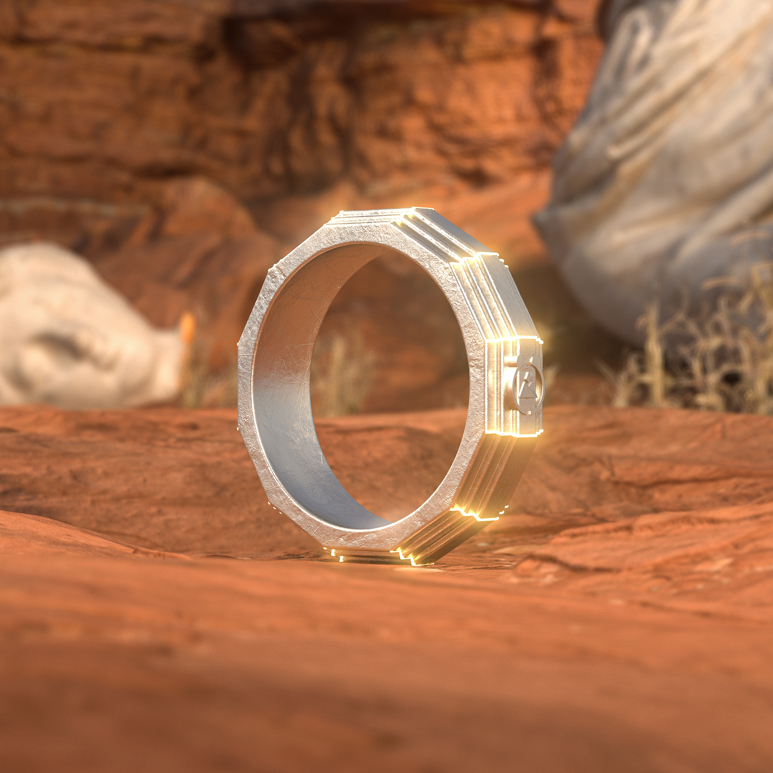 "Foe Peak" Silver Ring of Power +1