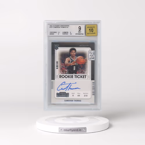 2021 Panini Contenders #127 Cameron Thomas - Autograph (BGS 9 MINT)