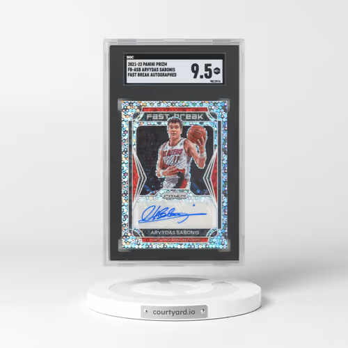 2021 Panini Prizm #FB-ASB Arvydas Sabonis - Fast Break Auto. (SGC 9.5 MINT+)