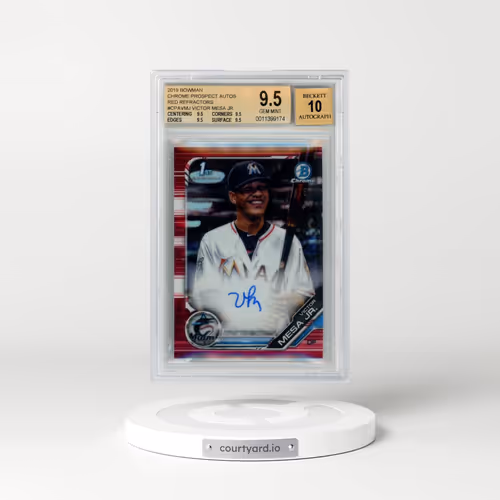 2019 Bowman Chrome Prospect Autographs Red Refractors #CPAVMJ Victor Mesa Jr. (BGS 9.5 GEM MINT)