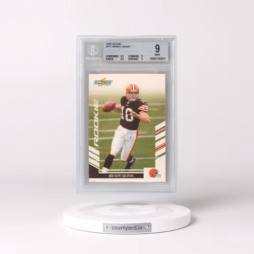 2007 Score #371 Brady Quinn (BGS 9 MINT)