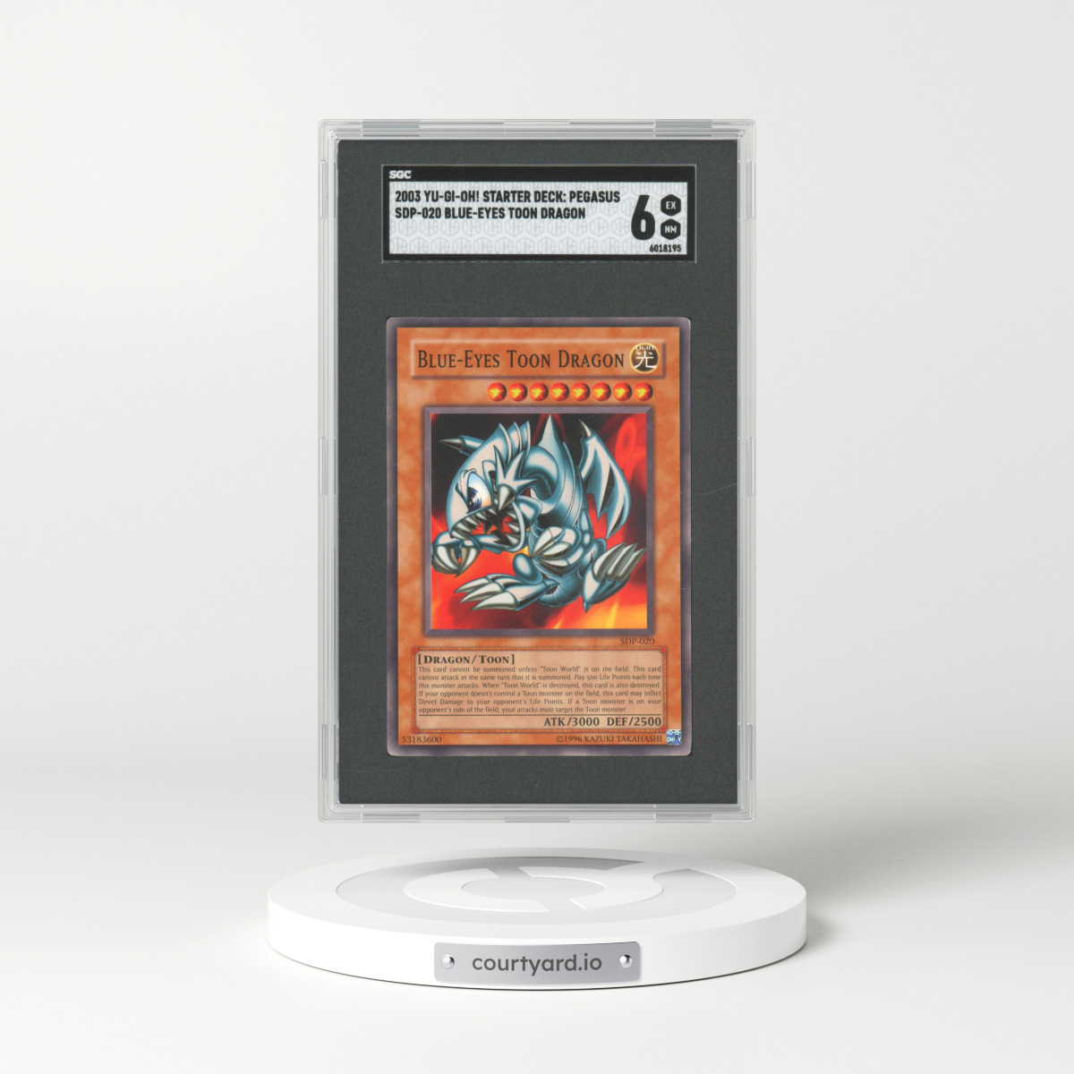 2003 Starter Deck: Pegasus #SDP-020 Blue-Eyes Toon Dragon (SGC 6 EX-NM)