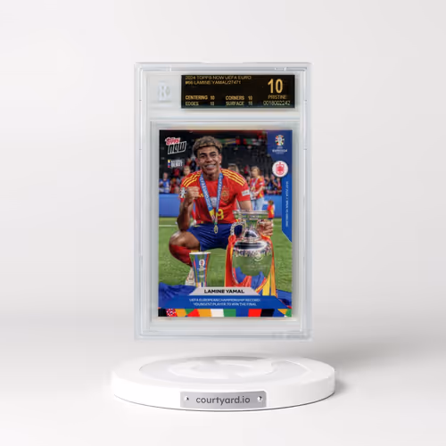 2024 Topps Now UEFA Euro #66 Lamine Yamal (BGS 10 PRISTINE)