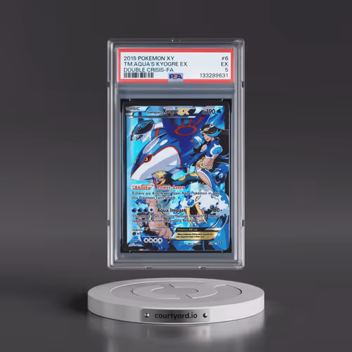 2015 Pokémon XY Double Crisis #6 Team Aqua's Kyogre EX - Holo Full Art (PSA 5 EX)