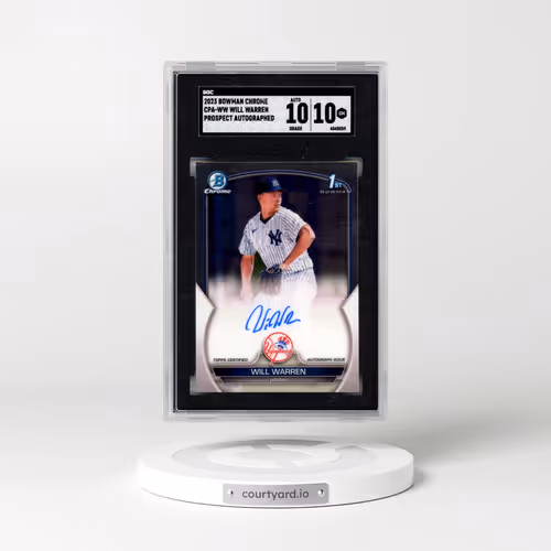 2023 Bowman Chrome #CPA-WW Will Warren - Prospect Auto. (SGC 10 GEM MINT)