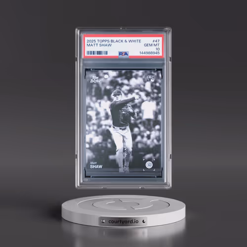 2025 Topps Black and White #47 Matt Shaw (PSA 10 GEM MINT)