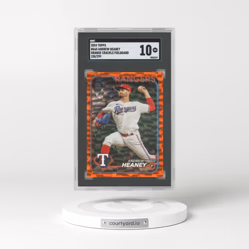 2024 Topps #665 Andrew Heaney - Orange Crackle (SGC 10 GEM MINT)