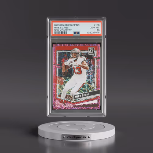 2023 Panini Donruss Optic #186 Mike Evans - Pink Velocity (PSA 10 GEM MINT)