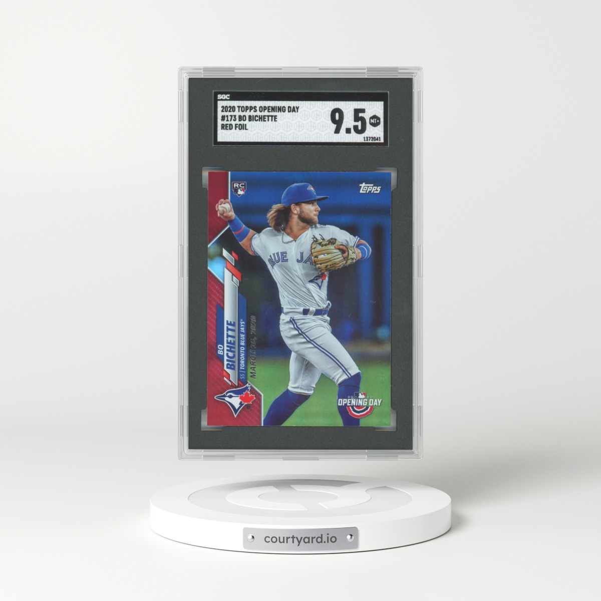 2020 Topps Opening Day #173 Bo Bichette - Red Foil (SGC 9.5 MINT+)