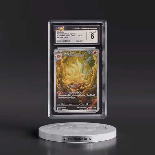2023 Ruler of the Black Flame #110/108 Ninetales - Art Rare Holo (CGC 8 NM-MT)
