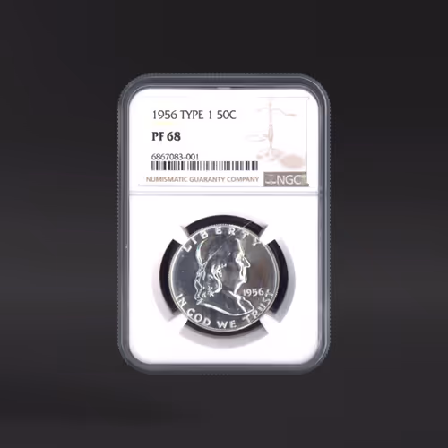 1956 50 Cents Type 1 NGC PF68