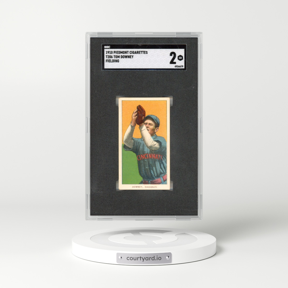 1910 Piedmont Cigarettes (T206) Downey, Tom - Fielding (SGC 2 GOOD)
