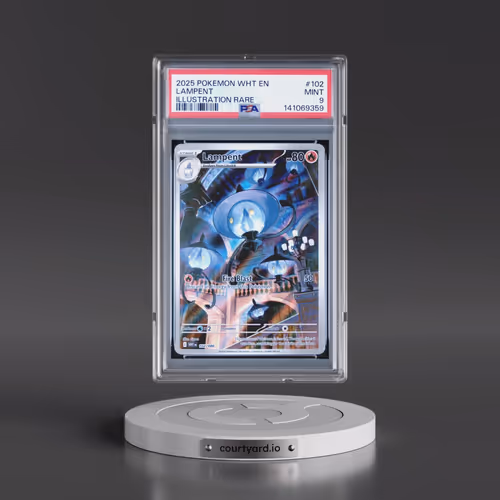 2025 Pokémon Wht EN-White Flare #102 Lampent - Illustration Rare (PSA 9 MINT)