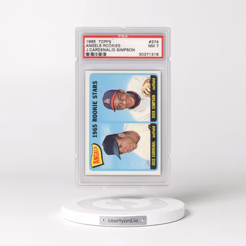 1965 Topps #374 Angels Rookies - J.Cardenal/D.Simpson (PSA 7 NM)