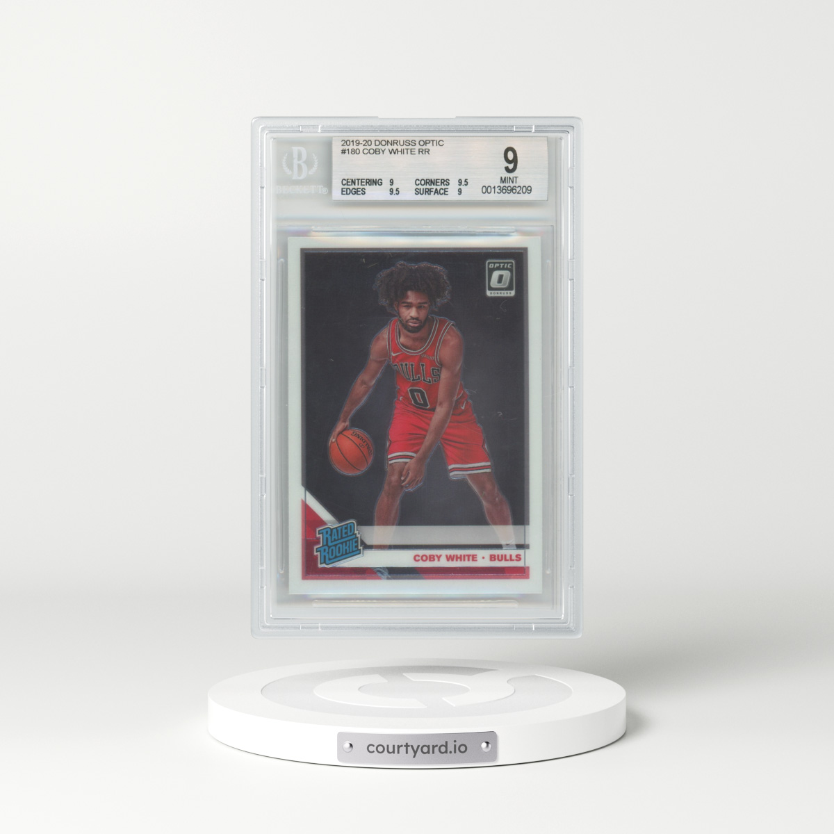 2020 Donruss Optic #180 Coby White - Rookie Card (BGS 9 MINT)