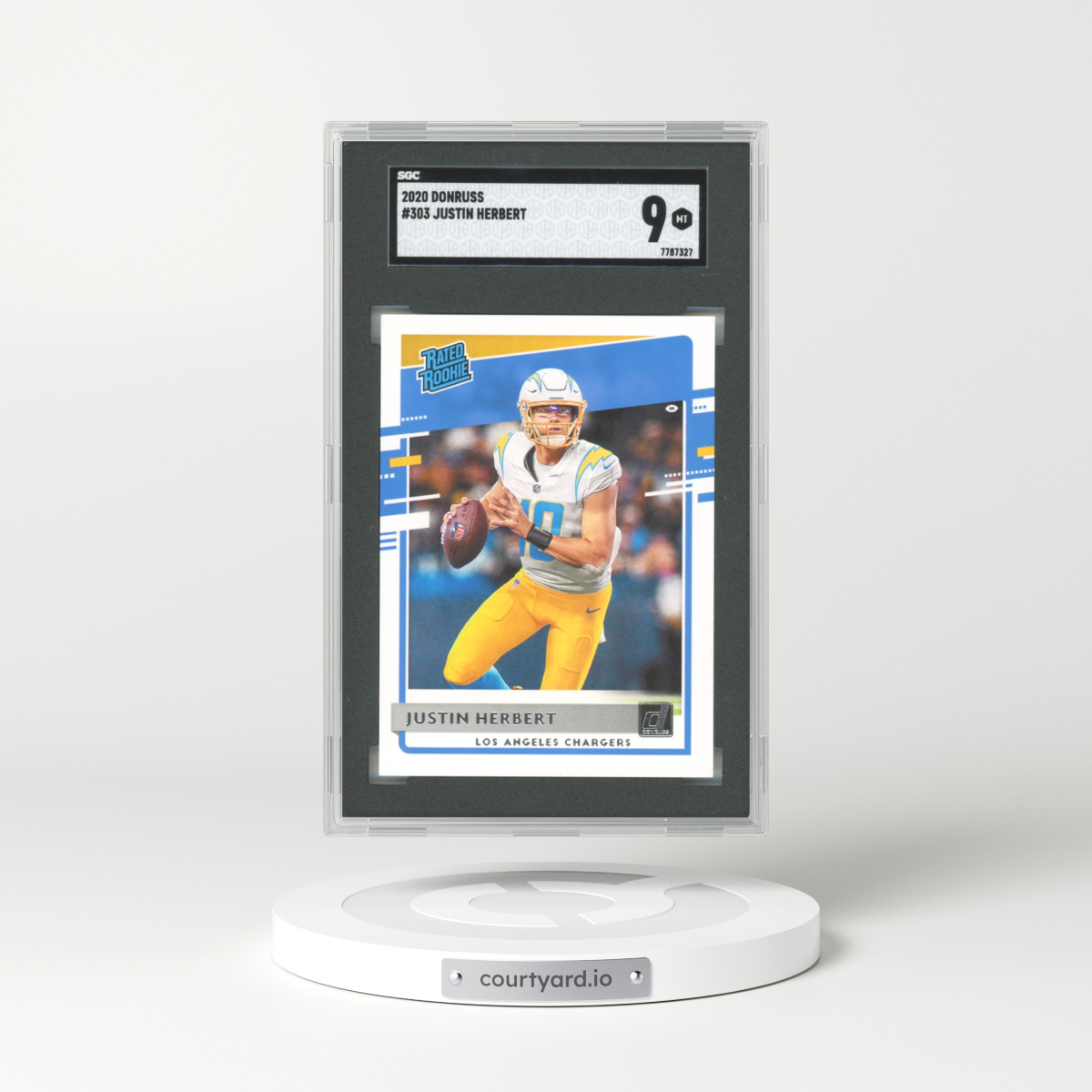 2020 Donruss #303 Justin Herbert (SGC 9 MINT)