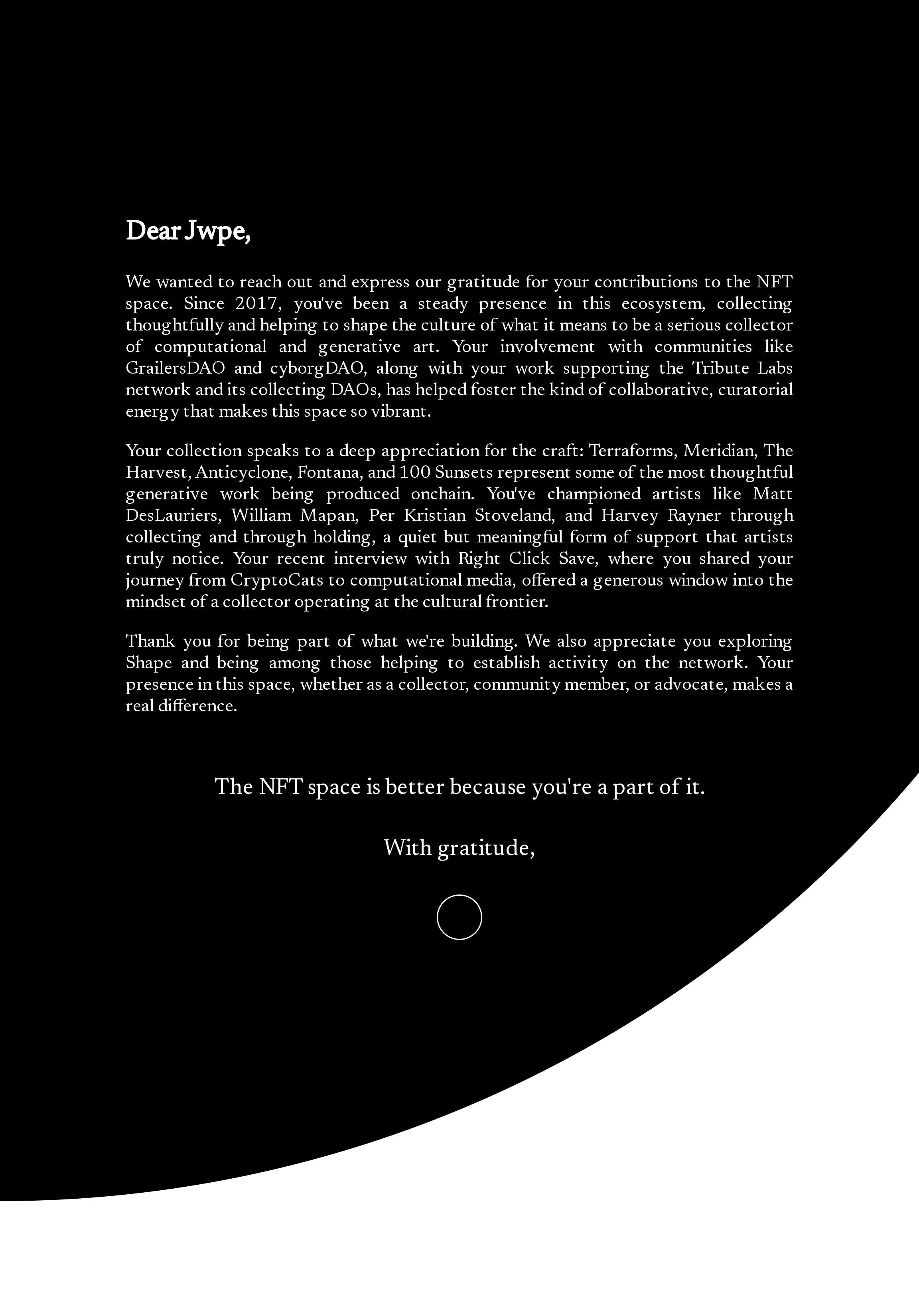 Dear Jwpe