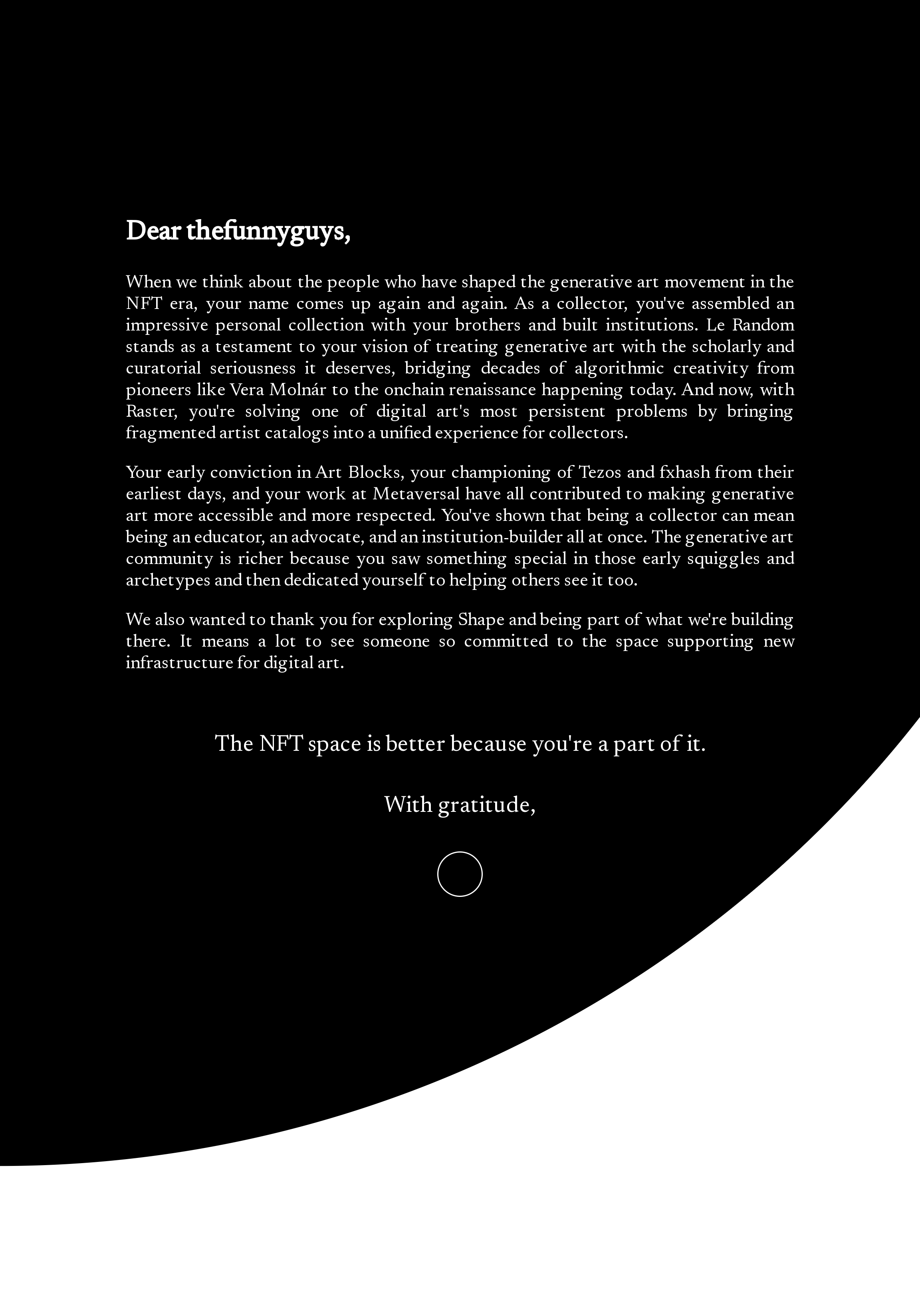 Dear thefunnyguys