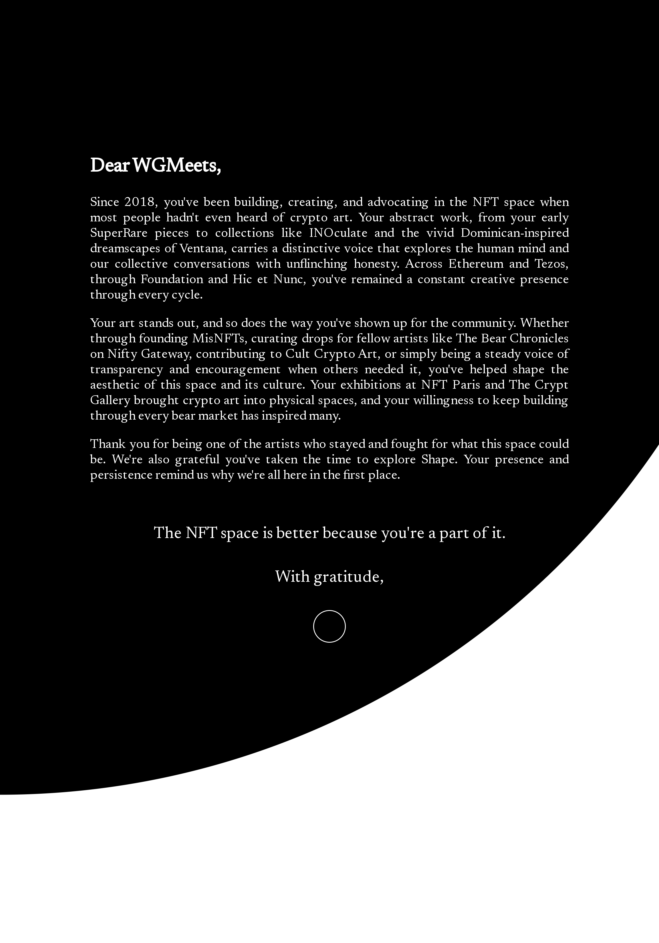 Dear WGMeets