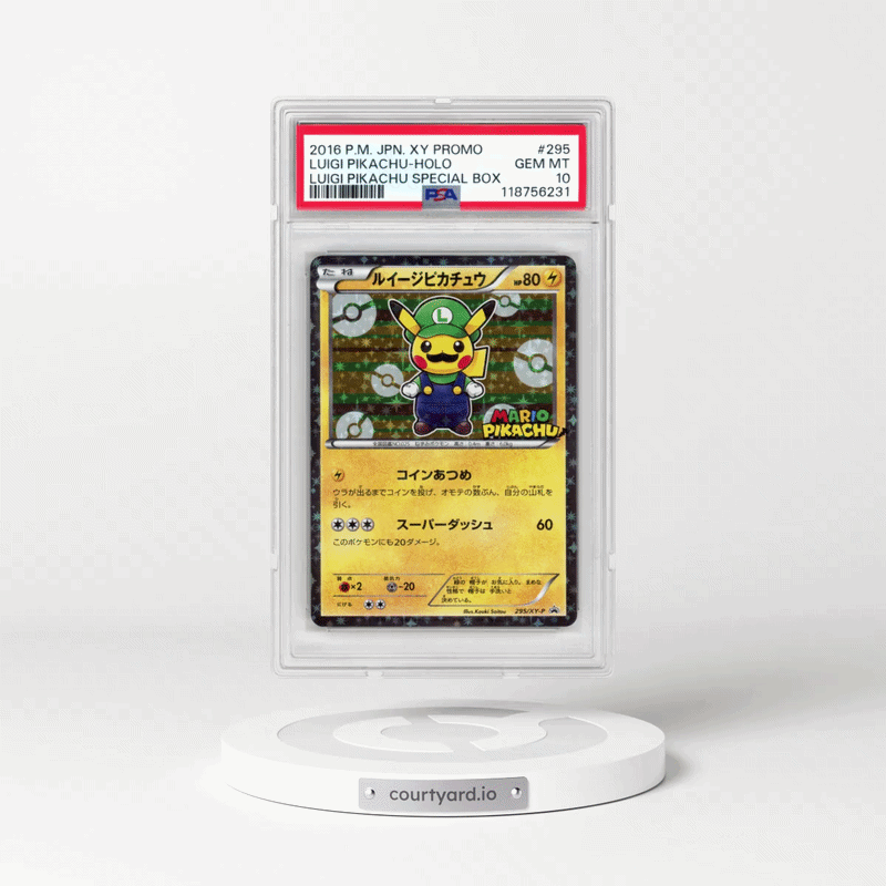 2016 Pokémon XY Promo 295 Luigi Pikachu | 10 GEM MINT