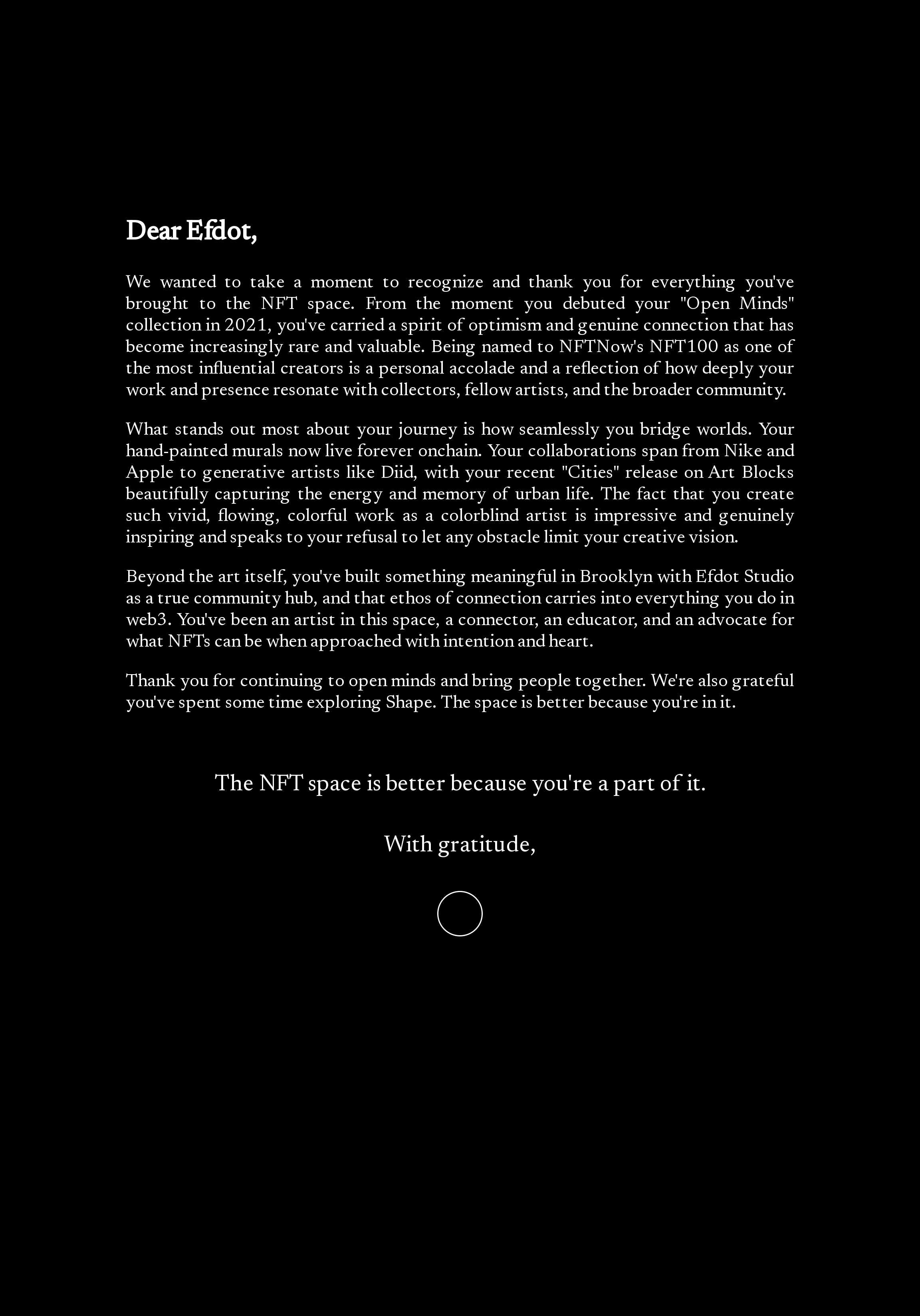 Dear Efdot