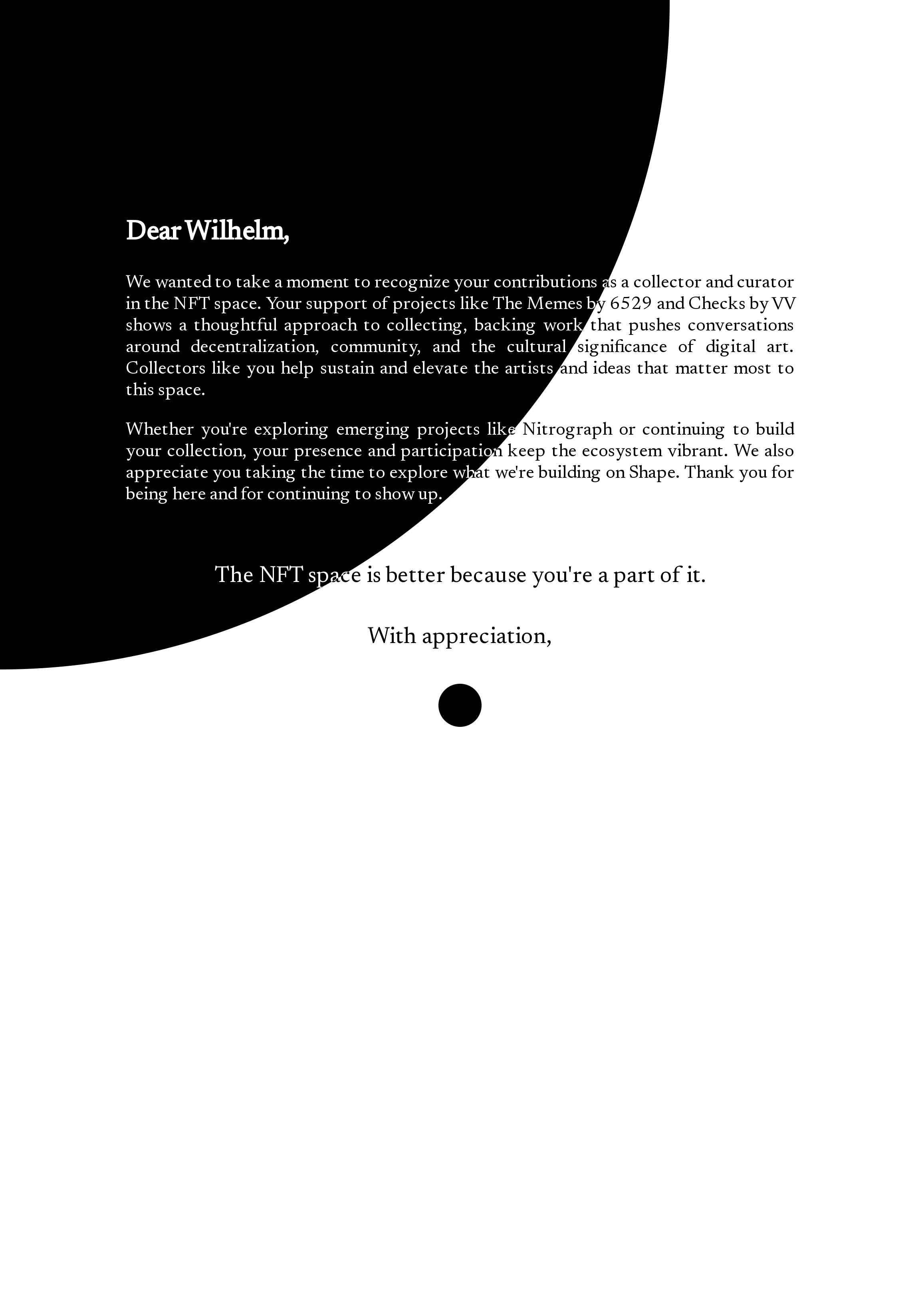 Dear Wilhelm