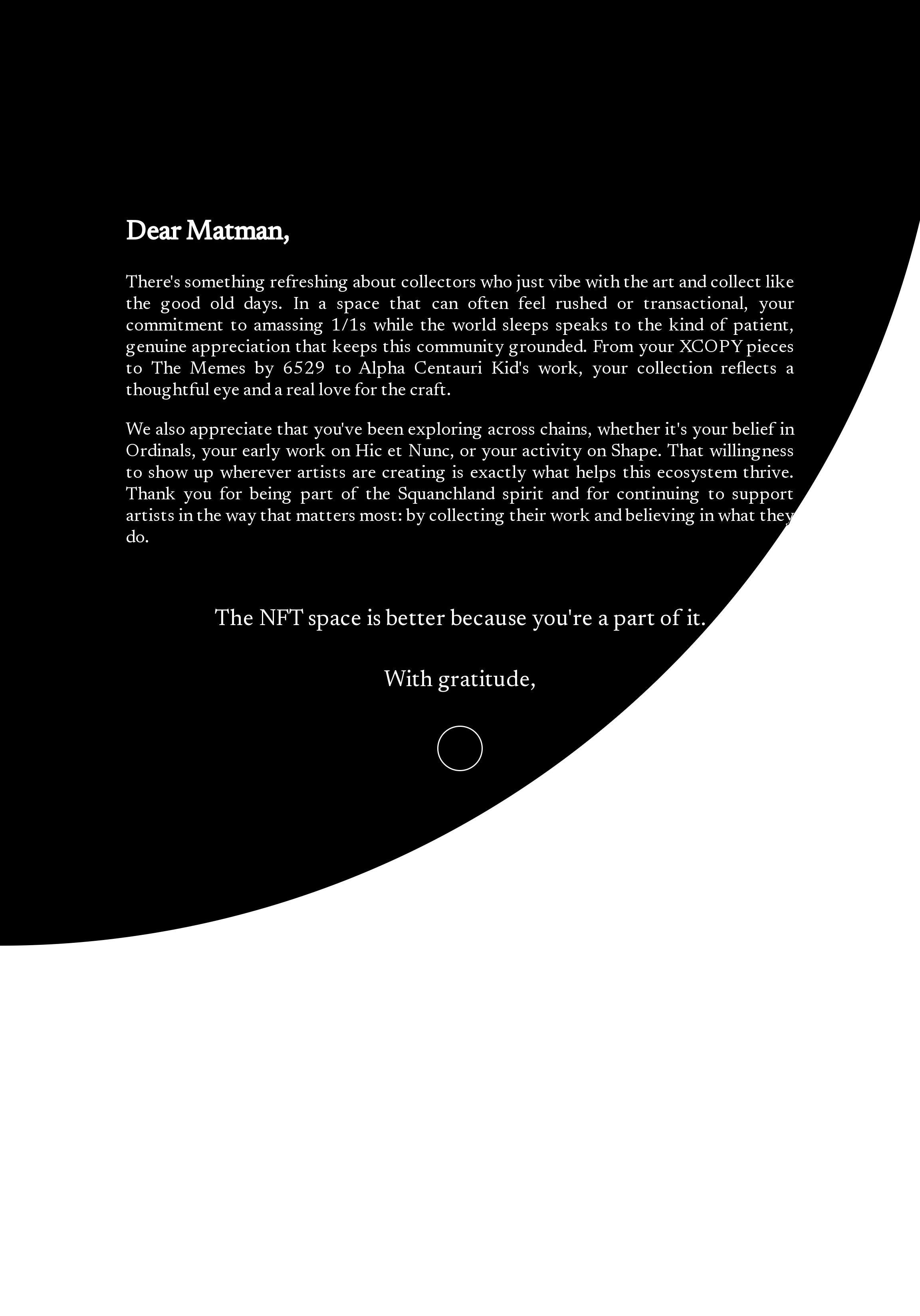 Dear Matman